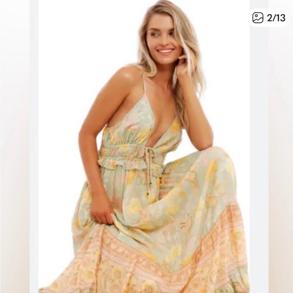 Spell Women's Bohemian Floral Jacket - Mint and Pastel Yellow - Picture 11 of 11